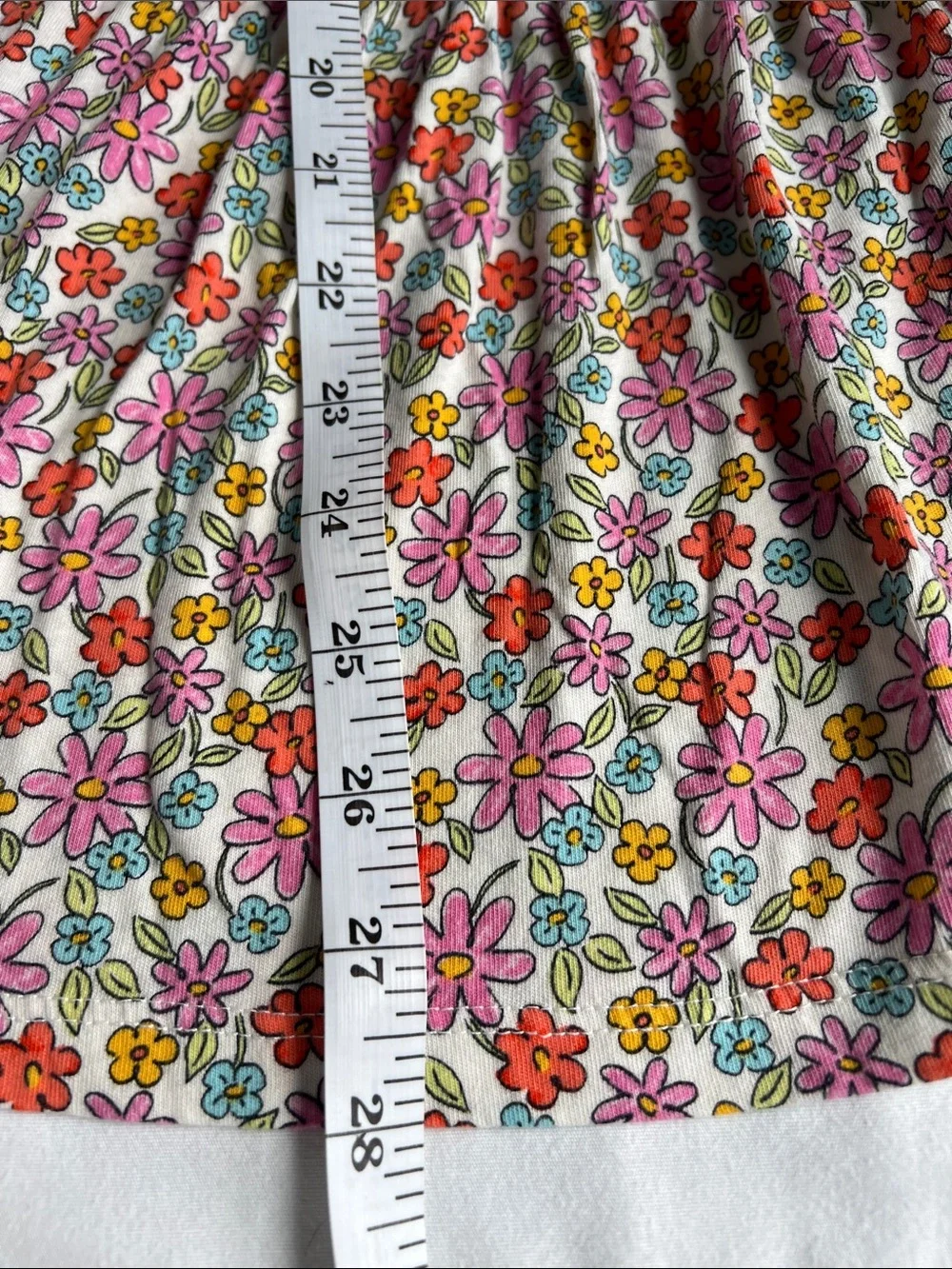 Old Navy l Cotton White Floral Tiered Dress Multi-Color Flowers #867463-01 Sz M